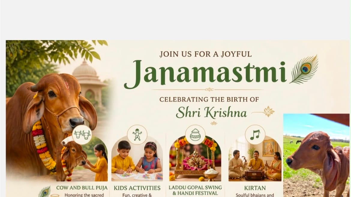 Janmashtami: September 5th, 3pm – 10pm