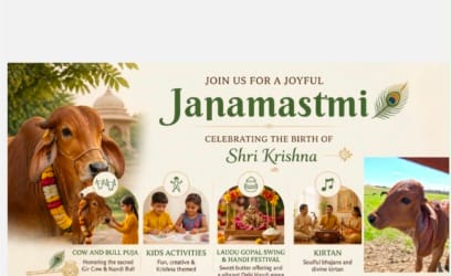 Janmashtami: September 5th, 3pm – 10pm